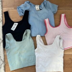Athleta girls t shirt/tank bundle